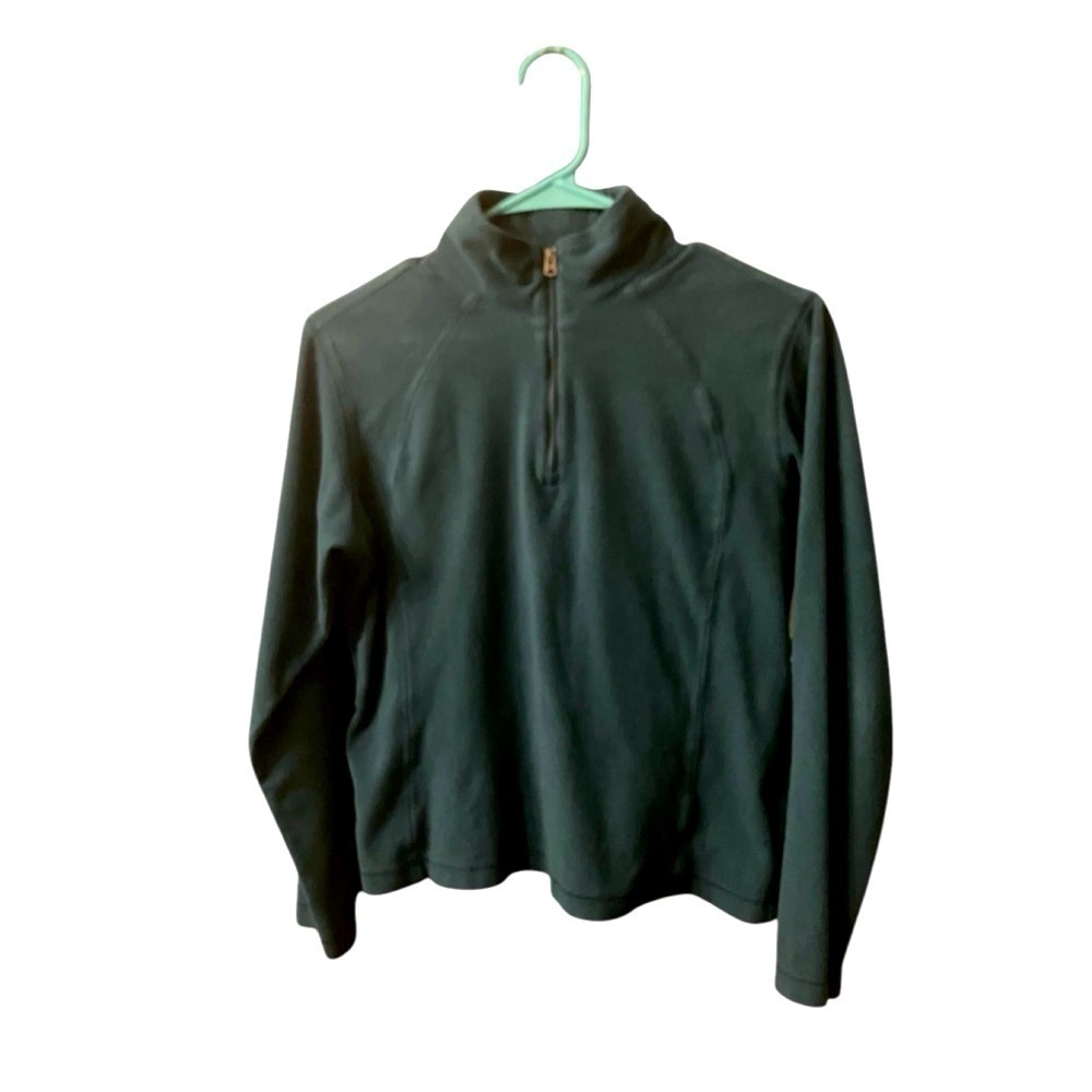 Columbia Fleece Bluish Black Pullover Quarter Zip Medium Weight Size M